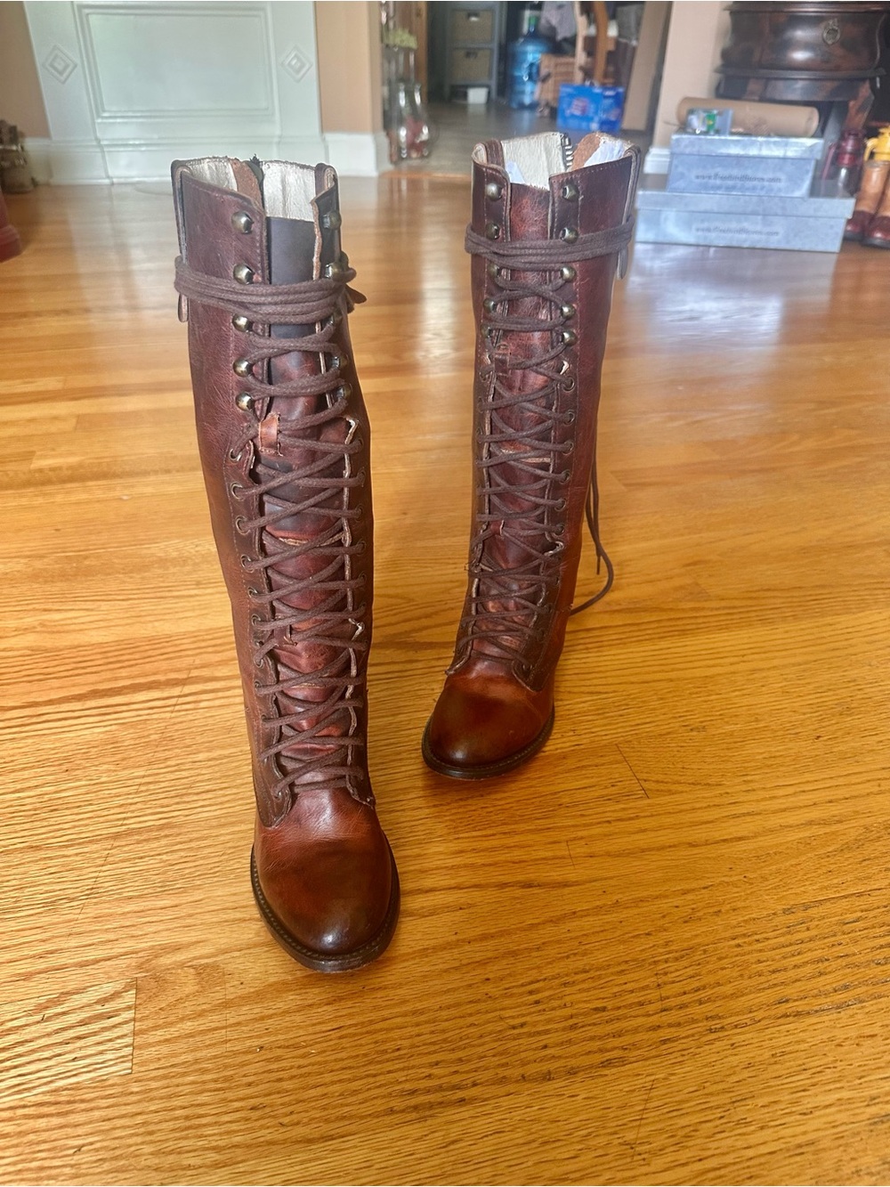 Freebird by Steven Brown Tall Lace-Up Leather Boots